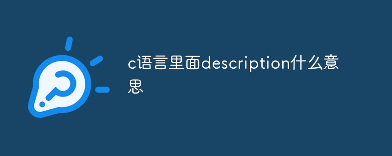 c语言里面description什么意思