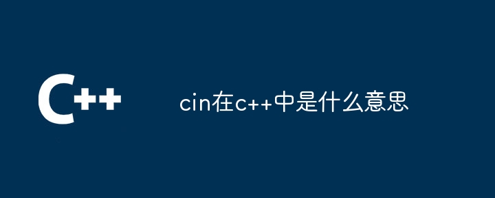 cin在c++中是什么意思