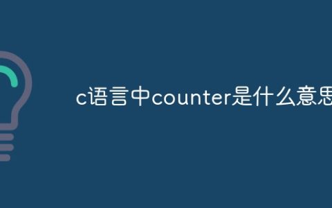 c语言中counter是什么意思