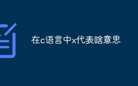 在c语言中x代表啥意思