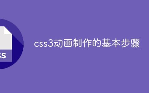 css3动画制作的基本步骤