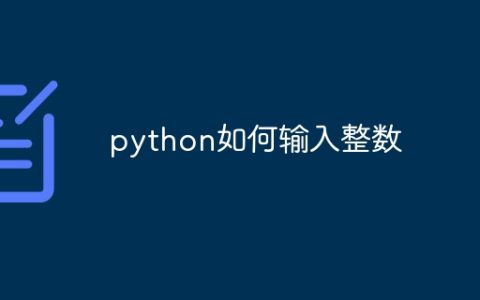 python如何输入整数