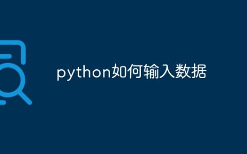 python如何输入数据