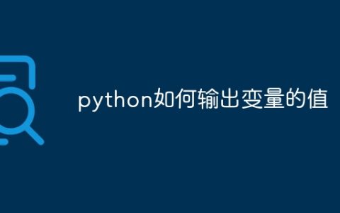 python如何输出变量的值