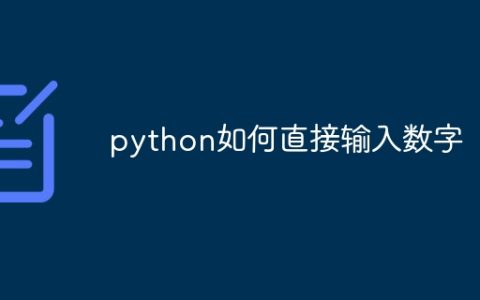 python如何直接输入数字
