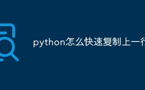 python怎么快速复制上一行