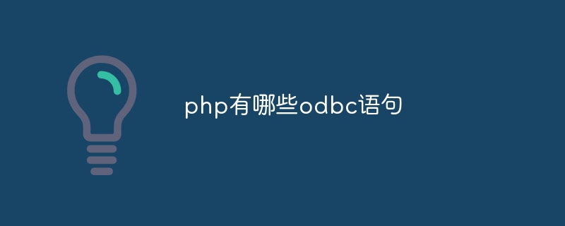 php有哪些odbc语句