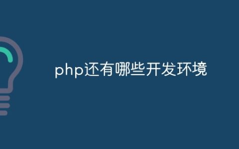 php还有哪些开发环境
