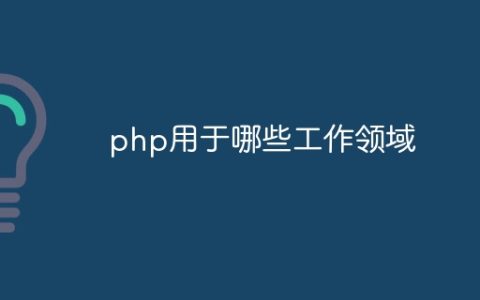 php用于哪些工作领域