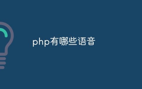 php有哪些语音