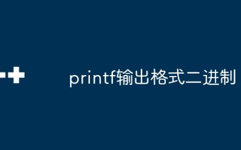 printf输出格式二进制