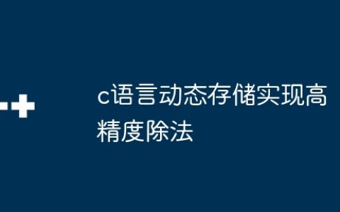 c语言动态存储实现高精度除法
