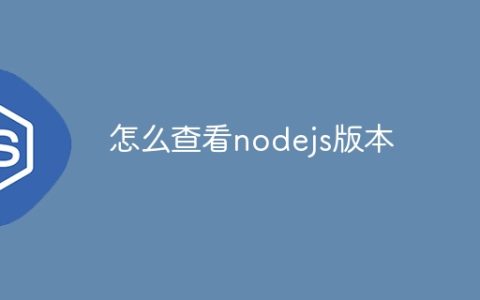 怎么查看nodejs版本
