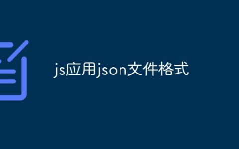 js应用json文件格式