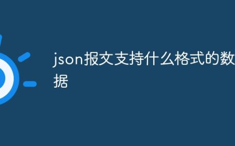 json报文支持什么格式的数据