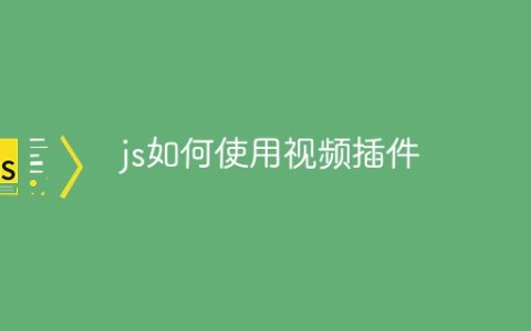 js如何使用视频插件
