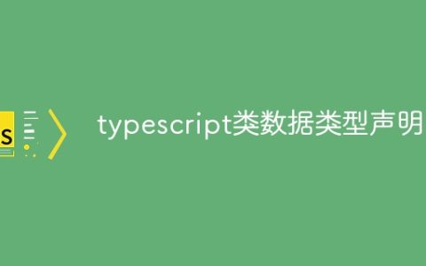 typescript类数据类型声明