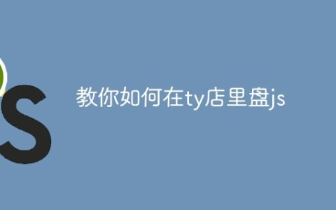 教你如何在ty店里盘js