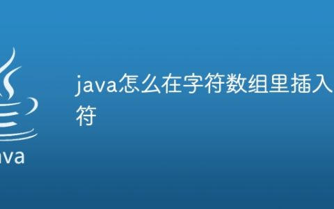 java怎么在字符数组里插入字符