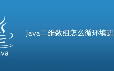 java二维数组怎么循环填进去