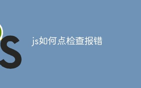 js如何点检查报错