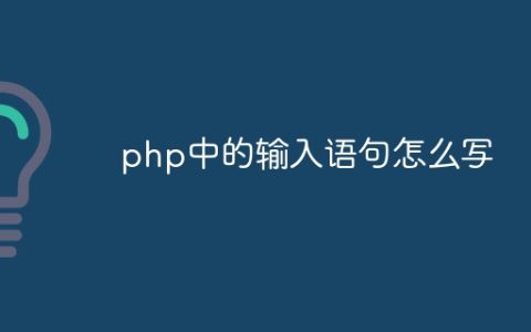 php中的输入语句怎么写