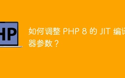 如何调整 PHP 8 的 JIT 编译器参数？