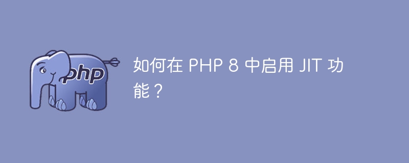 如何在 PHP 8 中启用 JIT 功能?