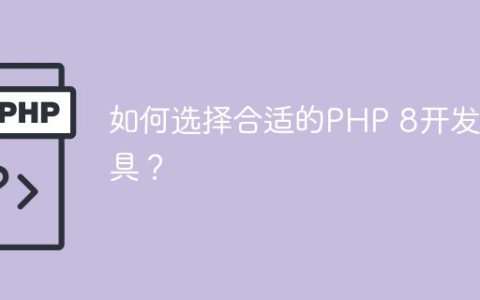 如何选择合适的PHP 8开发工具？