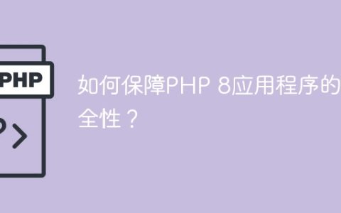 如何保障PHP 8应用程序的安全性？
