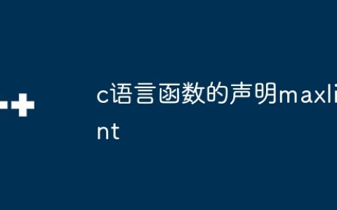 c语言函数的声明maxlint