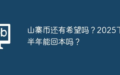 山寨币还有希望吗？2025下半年能回本吗？