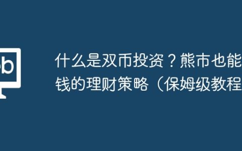 什么是双币投资？熊市也能赚钱的理财策略（保姆级教程）