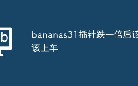 bananas31插针跌一倍后该不该上车