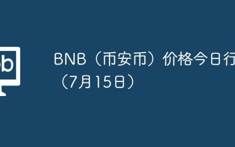 BNB（币安币）价格今日行情（7月15日）
