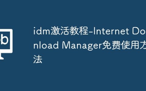 idm激活教程-Internet Download Manager免费使用方法