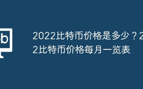 2022比特币价格是多少？2022比特币价格每月一览表