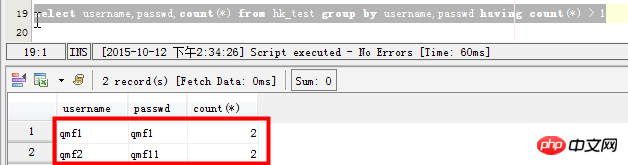 mysql表里的重复数据查询方法详细介绍(图)