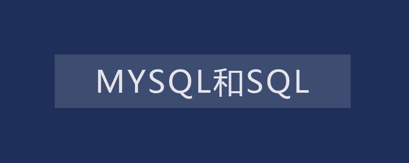 mysql和sql是干什么的?