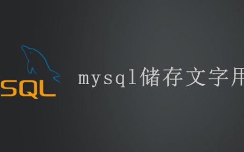 mysql储存文字用什么