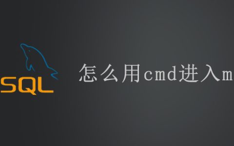 怎么用cmd进入mysql