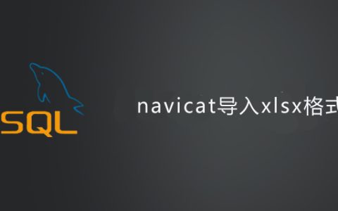navicat导入xlsx格式文件报错的解决方法