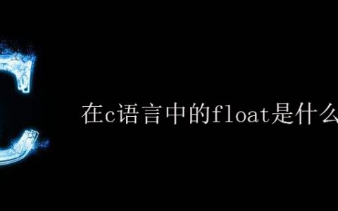 在c语言中的float是什么意思？