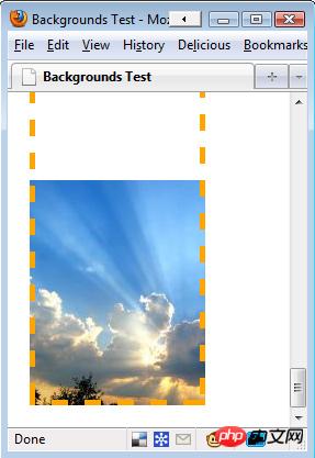 Part of the image has been cut off because it begins outside of the element.