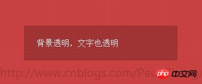css实现背景透明和文字不透明方法