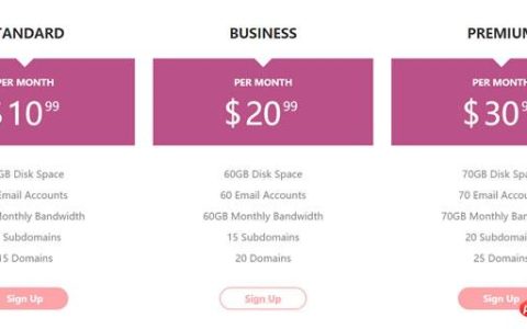 Bootstrap实现价格表
