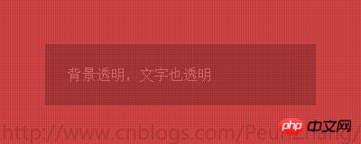 css实现背景透明和文字不透明方法